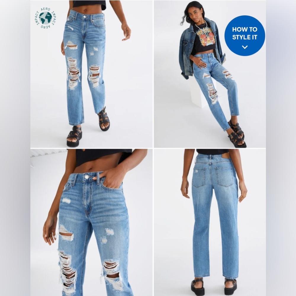 New with Tags Aeropostale 90’s Distressed Mom Jean Size 6R Style 8894